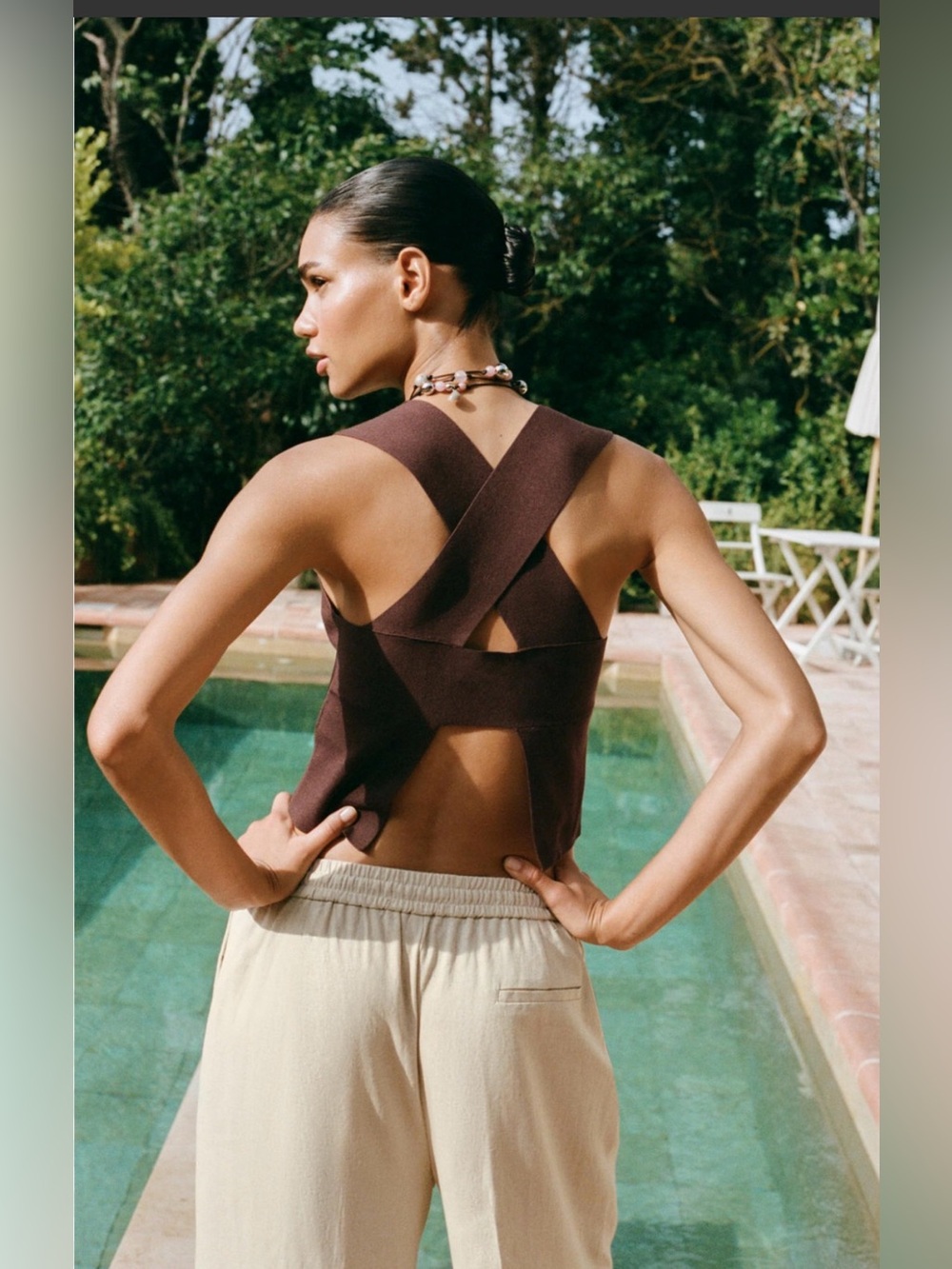 NWT Zara cutout back top L